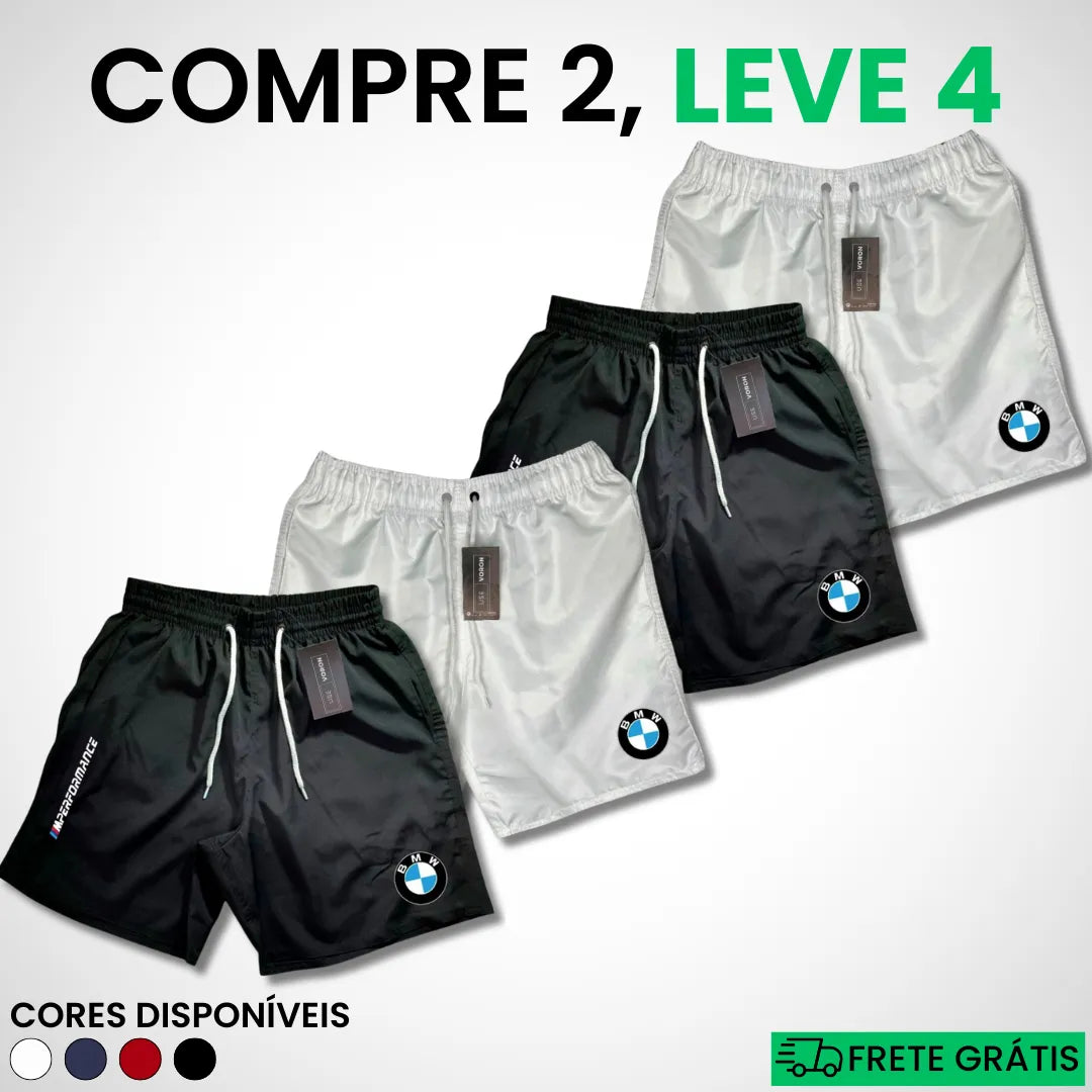 Kit 4 Shorts BMW Premium Fit (COMPRE 2 LEVE 4)